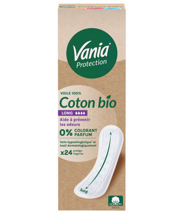 Vania Protection Coton Bio Long Protège-Lingeries x 24