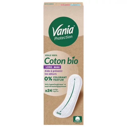 Vania Protection Coton Bio Long Protège-Lingeries x 24