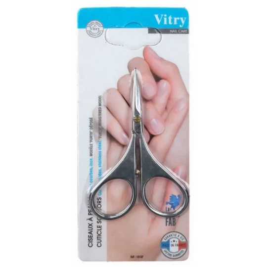 Vitry Ciseaux à Peaux Lames Courbes Inox Furtif