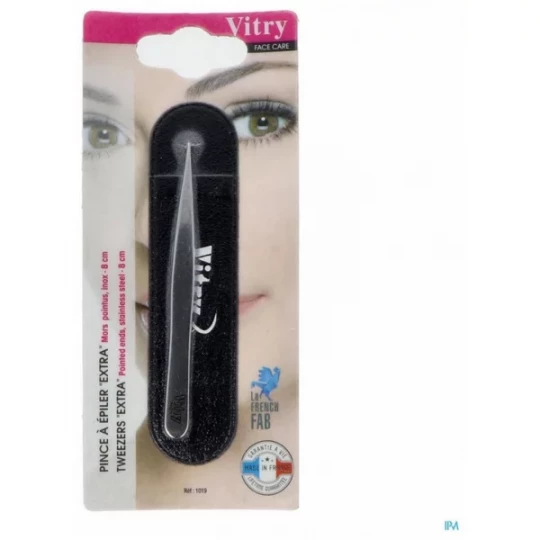 Vitry Pince à Épiler Mors Pointus Inox 8 cm