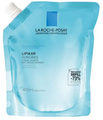 La Roche-Posay Lipikar Surgras Crème Lavante Anti-Dessèchement Recharge 400 ml