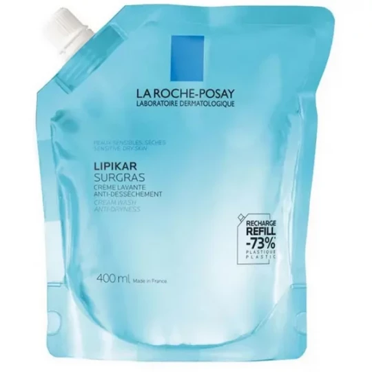 La Roche-Posay Lipikar Surgras Crème Lavante Anti-Dessèchement Recharge 400 ml