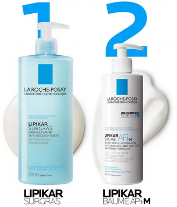 La Roche-Posay Lipikar Surgras Crème Lavante Anti-Dessèchement Recharge 400 ml