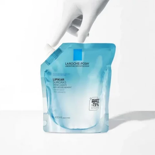 La Roche-Posay Lipikar Surgras Crème Lavante Anti-Dessèchement Recharge 400 ml - image 4