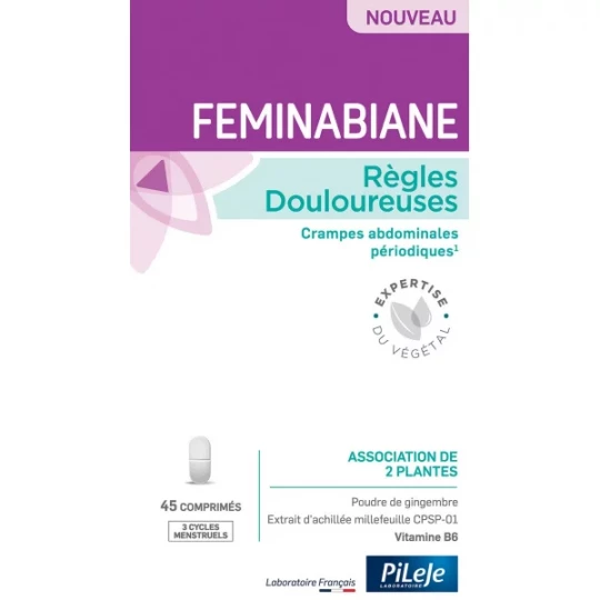 PiLeJe Feminabiane Règles Douloureuses Comprimés x 45