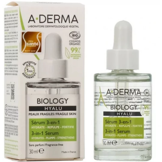 A-Derma Biology Hyalu Sérum 3 en 1 30 ml + Eau Micellaire 25 ml offerte