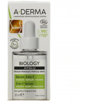 A-Derma Biology Hyalu Sérum 3 en 1 30 ml + Eau Micellaire 25 ml offerte