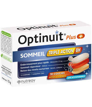 Nutreov Optinuit Plus Sommeil Triple Action Comprimés x 15