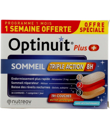 Nutreov Optinuit Plus Sommeil Triple Action Comprimés