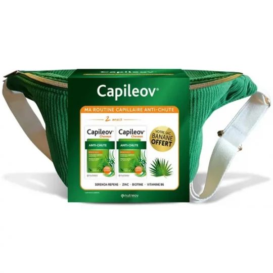 Nutreov Capileov Anti-Chute Gélules 2 x 30 + Sac Banane Offert