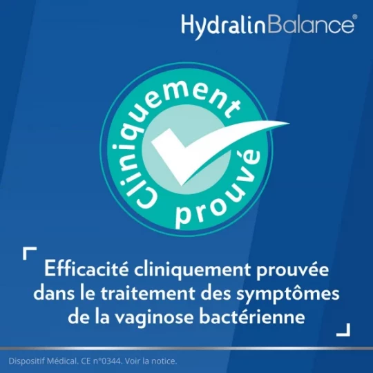 Hydralin Balance Ovule Vaginal contre Vaginose Bactérienne Triple Action Ovules x 7 - image 9