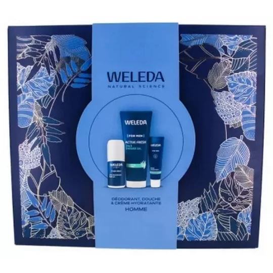 Weleda Coffret Homme Déodorant Douche et Crème Hydratante