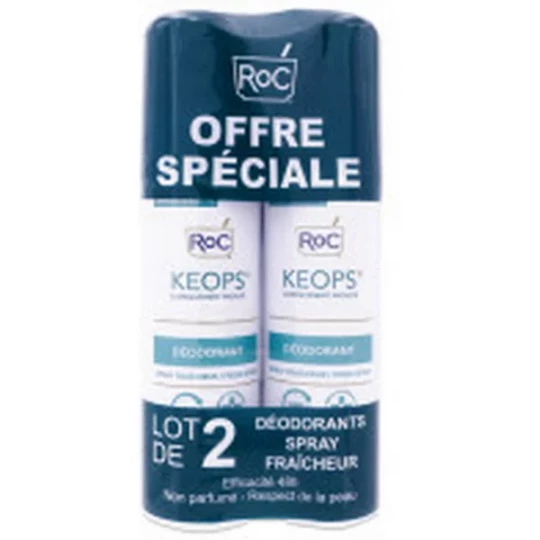 ROC Keops Déodorant Spray Fraîcheur 100 ml x 2