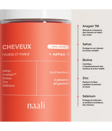 Naali Cheveux Pousse et Force Gummies x 60