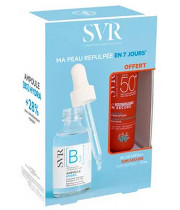 SVR [B3] Ampoule Hydra 30 ml + Sun Secure Blur SPF50+ 15 ml Offert
