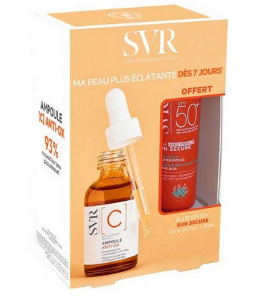 SVR [C] Ampoule Anti-Ox Concentré 30 ml + Sun Secure Blur Sans Parfum SPF50+ 15 ml Offert
