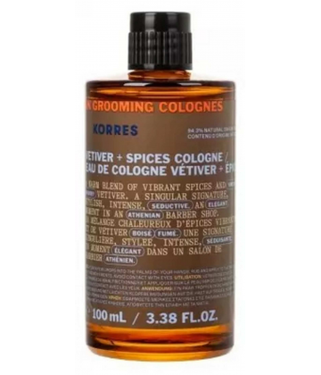 Korres Athenian Grooming Eau de Cologne Vétiver + Épices 100 ml