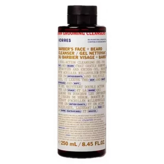 Korres Athenian Grooming Gel Nettoyant du Barbier Visage + Barbe 250 ml
