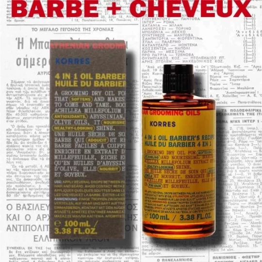Korres Huile du Barbier 4en1 100 ml