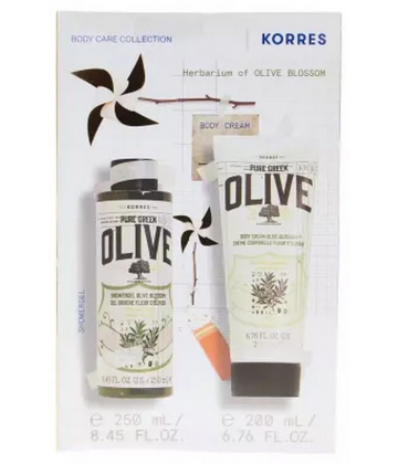 Korres Olive Gel Douche Fleur d'Olivier 250 ml + Lait Corps 200 ml
