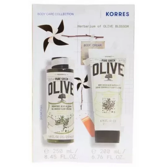 Korres Olive Gel Douche Fleur d'Olivier 250 ml + Lait Corps 200 ml
