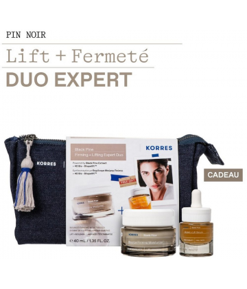 Korres Pin Noir Crème Rebond Raffermissante et Repulpante 40 ml + Sérum Rebond Liftant et Raffermissant 15 ml Offert