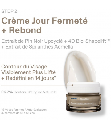 Korres Pin Noir Crème Rebond Raffermissante et Repulpante 40 ml + Sérum Rebond Liftant et Raffermissant 15 ml Offert