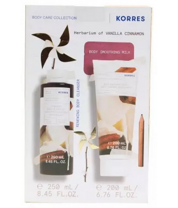 Korres Vanille Cannelle Gel Douche 250 ml + Lait Corps 200 ml