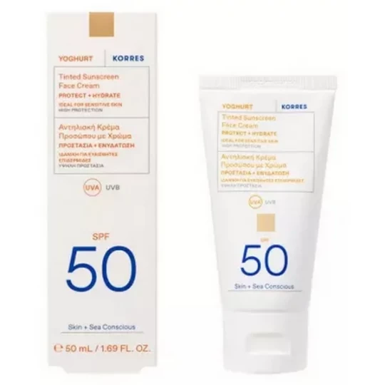 Korres Yoghurt Crème Solaire Teintée Visage SPF50 50 ml