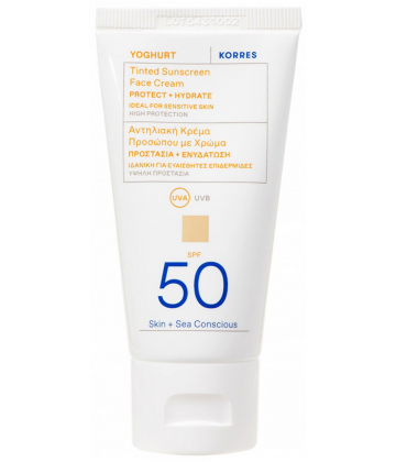 Korres Yoghurt Crème Solaire Teintée Visage SPF50 50 ml