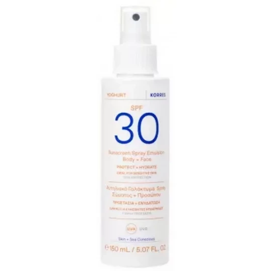 Korres Yoghurt Émulsion Solaire Corps et Visage SPF30 150 ml