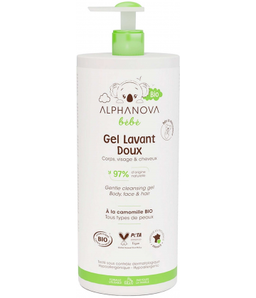 Alphanova Bébé Gel Lavant Doux Bio 400 ml