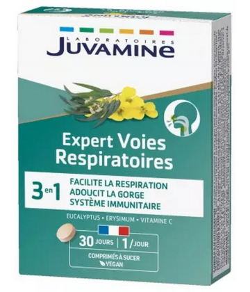 Juvamine Expert Voies Respiratoires 3 en 1 Comprimés à Sucer x 30
