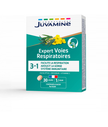 Juvamine Expert Voies Respiratoires 3 en 1 Comprimés à Sucer x 30