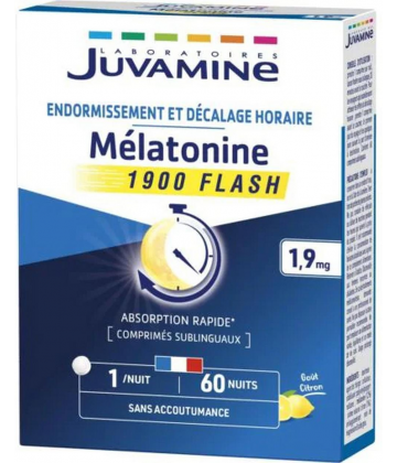 Juvamine Mélatonine 1900 Flash 1,9 mg Comprimés Sublinguaux x 60