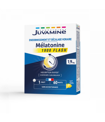 Juvamine Mélatonine 1900 Flash 1,9 mg Comprimés Sublinguaux x 60