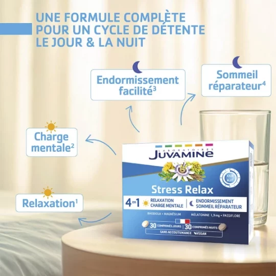 Juvamine Stress Relax Jour/Nuit Comprimés x 60 - image 4