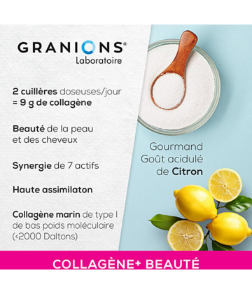 Granions Collagène+ Beauté Sublimlift Saveur Citron Poudre 255 g