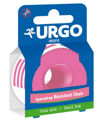 Urgo Urgofix Sparadrap Résistant Chair Tissu Aéré 5 m x 2,5 cm