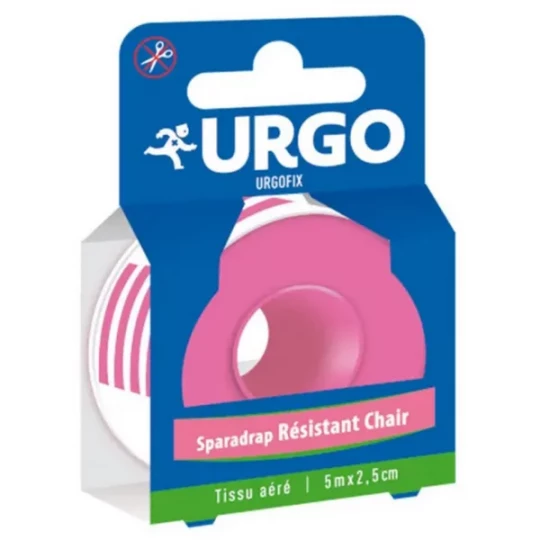 Urgo Urgofix Sparadrap Résistant Chair Tissu Aéré 5 m x 2,5 cm
