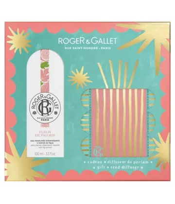 Roger&Gallet Coffret Fleur de Figuier Eau Parfumée Bienfaisante 100 ml + Diffuseur de Parfum Offert