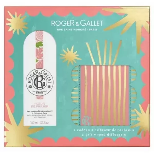 Roger&Gallet Coffret Fleur de Figuier Eau Parfumée Bienfaisante 100 ml + Diffuseur de Parfum Offert
