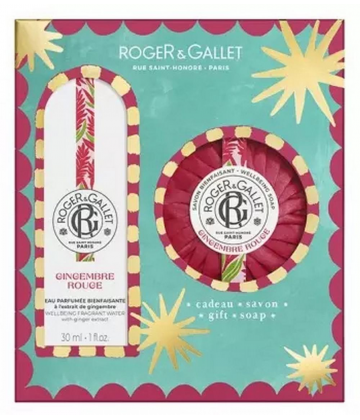 Roger&Gallet Gingembre Rouge Eau Parfumée Bienfaisante 30 ml + Savon Bienfaisant 100 g Offert