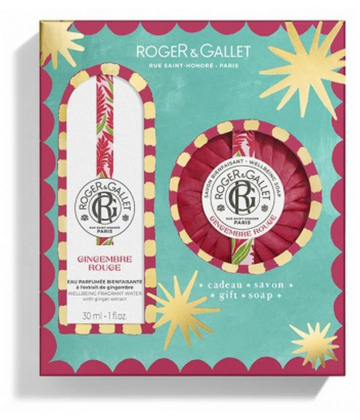 Roger&Gallet Gingembre Rouge Eau Parfumée Bienfaisante 30 ml + Savon Bienfaisant 100 g Offert