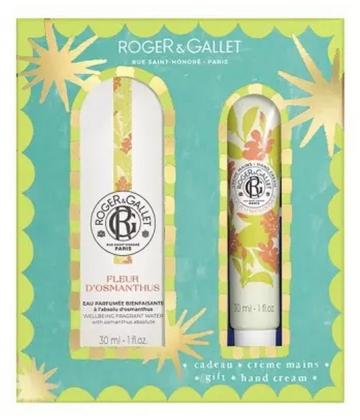 Roger&Gallet Coffret Fleur d'Osmanthus Eau Parfumée Bienfaisante 30 ml + Crème Mains 30 ml Offert