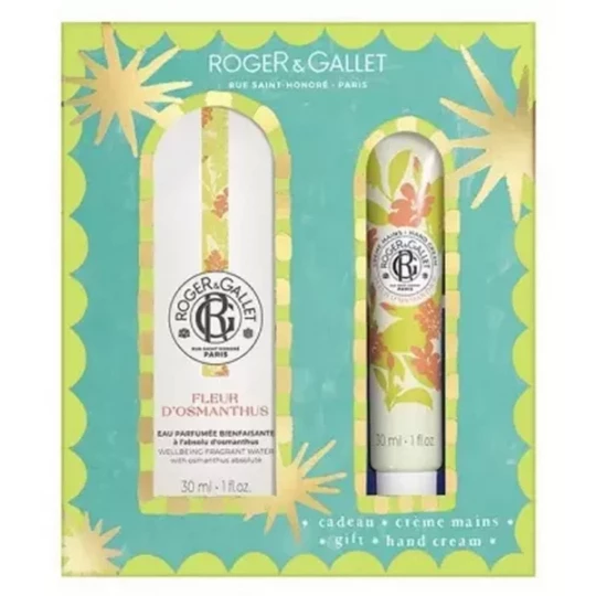 Roger&Gallet Coffret Fleur d'Osmanthus Eau Parfumée Bienfaisante 30 ml + Crème Mains 30 ml Offert