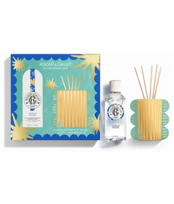 Roger&Gallet Coffret Vanille Soleil Eau Parfumée Bienfaisante 100 ml + Diffuseur de Parfum Offert