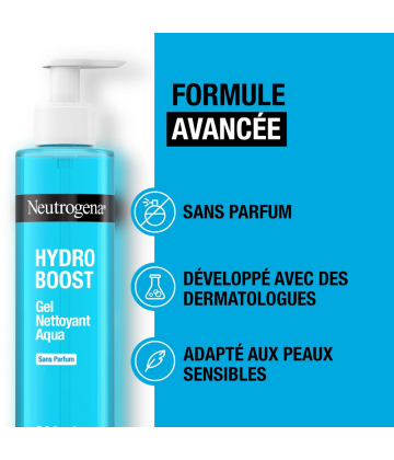 Neutrogena Hydro Boost Gel Nettoyant Aqua Sans Parfum 200 ml