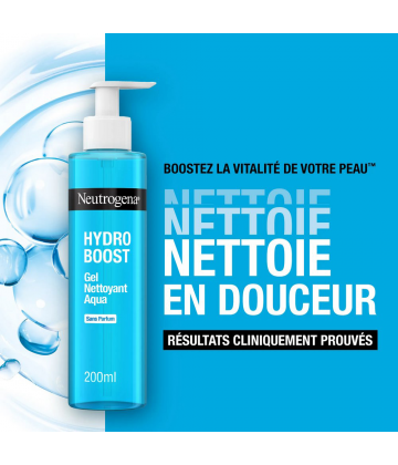 Neutrogena Hydro Boost Gel Nettoyant Aqua Sans Parfum 200 ml
