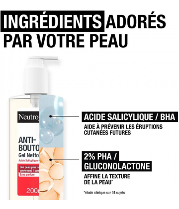 Neutrogena Anti-Bouton+ Gel Nettoyant 200 ml - image 2